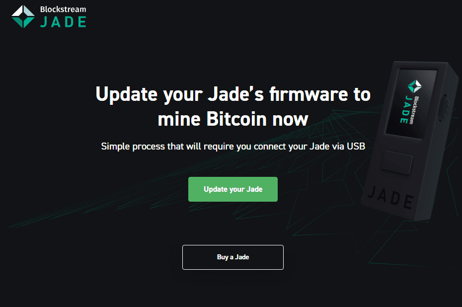 minar bitcoin con Jade